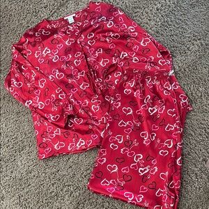 Morgan Taylor Red and White Heart Pajama Set